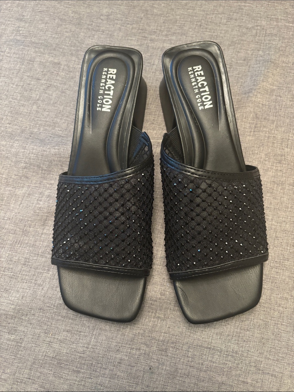 Reaction Kenneth Cole Black Beaded Benita Slide Mules
Size 8 1/2 M